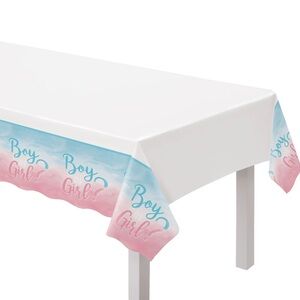 Amscan Boy or Girl Tablecloth - Pink and Blue